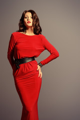 Poster - elegant red dress