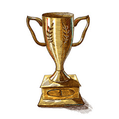 Canvas Print - Golden trophy cup