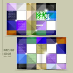 Wall Mural - colorful geometric style half-fold brochure