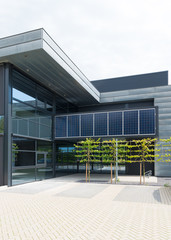 solar panels on office building