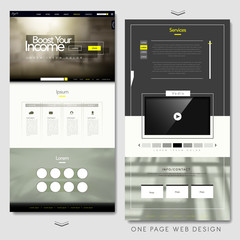 Wall Mural - one page website template design