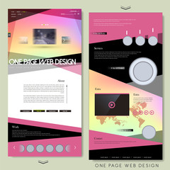 Wall Mural - modern one page website template design