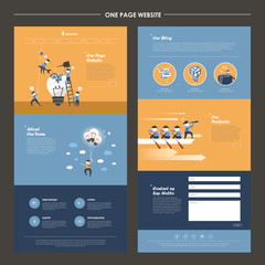 Wall Mural - one page website template design