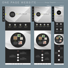 Wall Mural - modern one page website template design