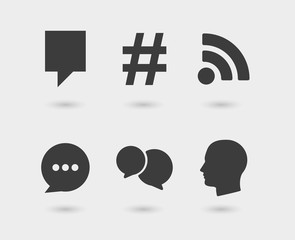 Sticker - social media icon set