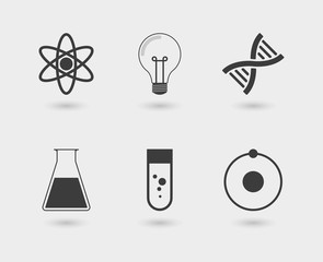 Wall Mural - science icon set