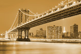 Fototapeta  - Manhattan bridge night view