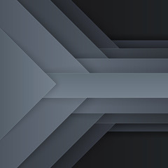 Aufkleber - Abstract dark gray paper triangle shapes background