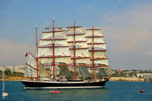 old sailing ship in the port © komi$ar