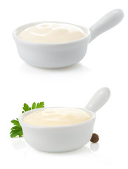 Canvas Print - mayonnaise sauce  isolated on white