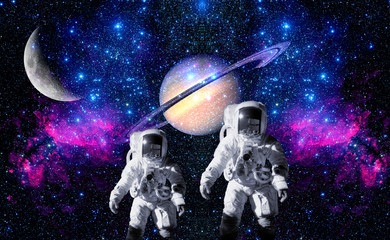 Wall Mural - Astronauts Space Planet Moon