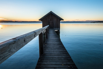 Wall Mural - old wooden boathouse