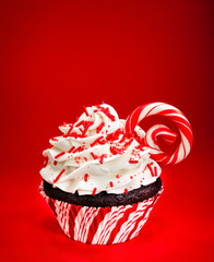 Christmas Candy Cane cupcake