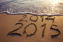 Happy New Year 2014 2015 On The Beach