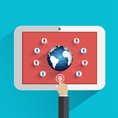 Leinwandbilder - Dating Network Vector Concept