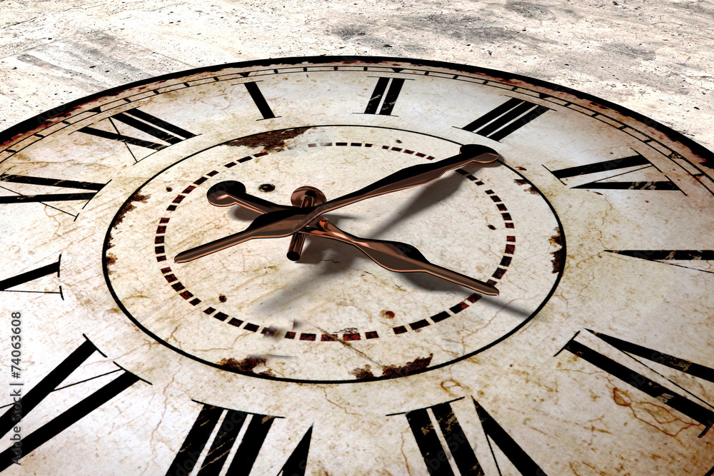 Fotoobraz vintage clock beton architektoniczny