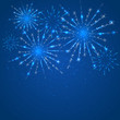 Blue fireworks
