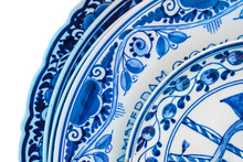 Genuine Ancient Dutch Blue And White Porcelain Dishware