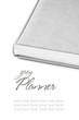 © YB - Luxury gray planner on a white background