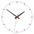 Simple classic clock on white
