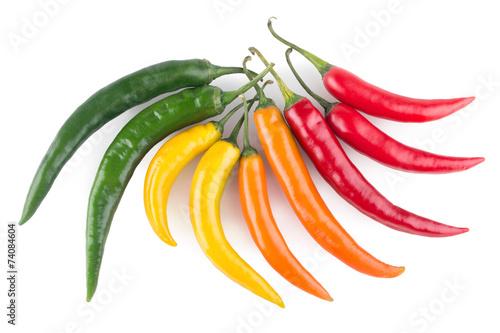 Naklejka - mata magnetyczna na lodówkę colorful chili peppers