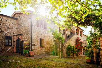 Traditional Italian villa, Tuscany, Italy