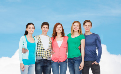 Wall Mural - group of smiling students standing
