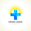 cross logo blue on the sun