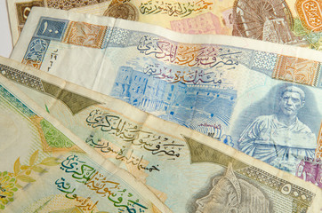 Syrian pound background