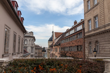 Street in the historic center of Budapest