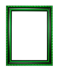 Wall Mural - wooden frame for painting or picture on white background