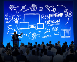 Poster - responsive design online seminar concept