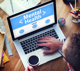 Poster - Digital Online Mental Health Healthcare and Medicine Concept