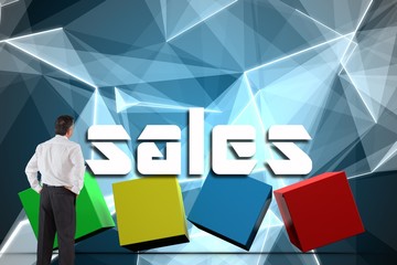 Poster - Composite image of mature businessman looking and considering