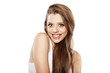 © vladimirfloyd - happy beautiful young woman on a white background