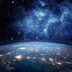 Wall Mural - earth and galaxy