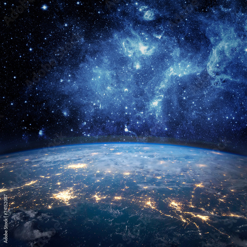 Fotografia  Earth and galaxy