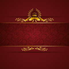 Wall Mural - Elegant golden frame banner