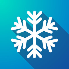 Wall Mural - snow flake long shadow icon