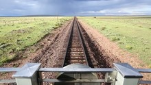 Train Ride Footage From The Caboose Of A Railroad.