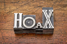 Hoax Word In  Metal Type