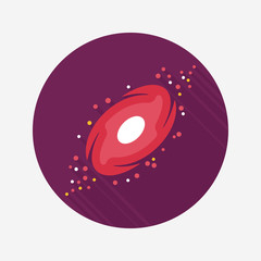 Space galaxy flat icon with long shadow,eps10