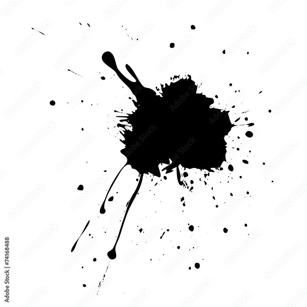 Black Splatter - obrazy, fototapety, plakaty 