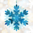 © Alina Kryshtal - Abstract colorful vector snowflake with winter background. Chris