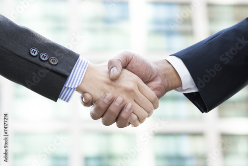 Firm handshake of businessman Obraz na płótnie