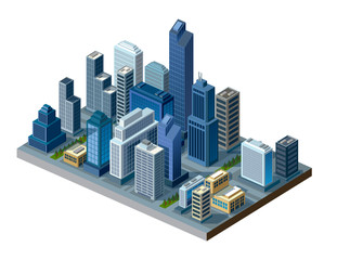 Fototapete - isometric city