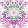 Light and colorful fractal flower, digital artwork