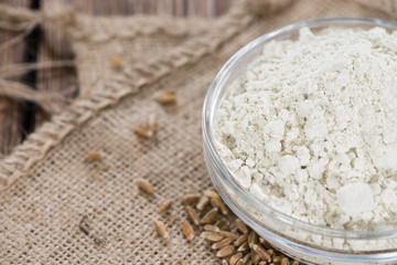 Sticker - Portion of Spelt Flour (close-up shot)