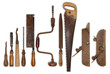 © amedeoemaja - composition of old tools for wood