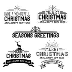 Wall Mural - Vector Christmas Signs